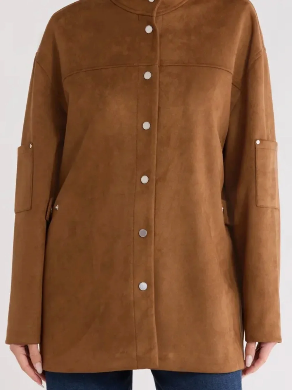 NEVER WORN Rebecca Minkoff Oversize Faux Suede Shirt Jacket - Picture 7 of 7
